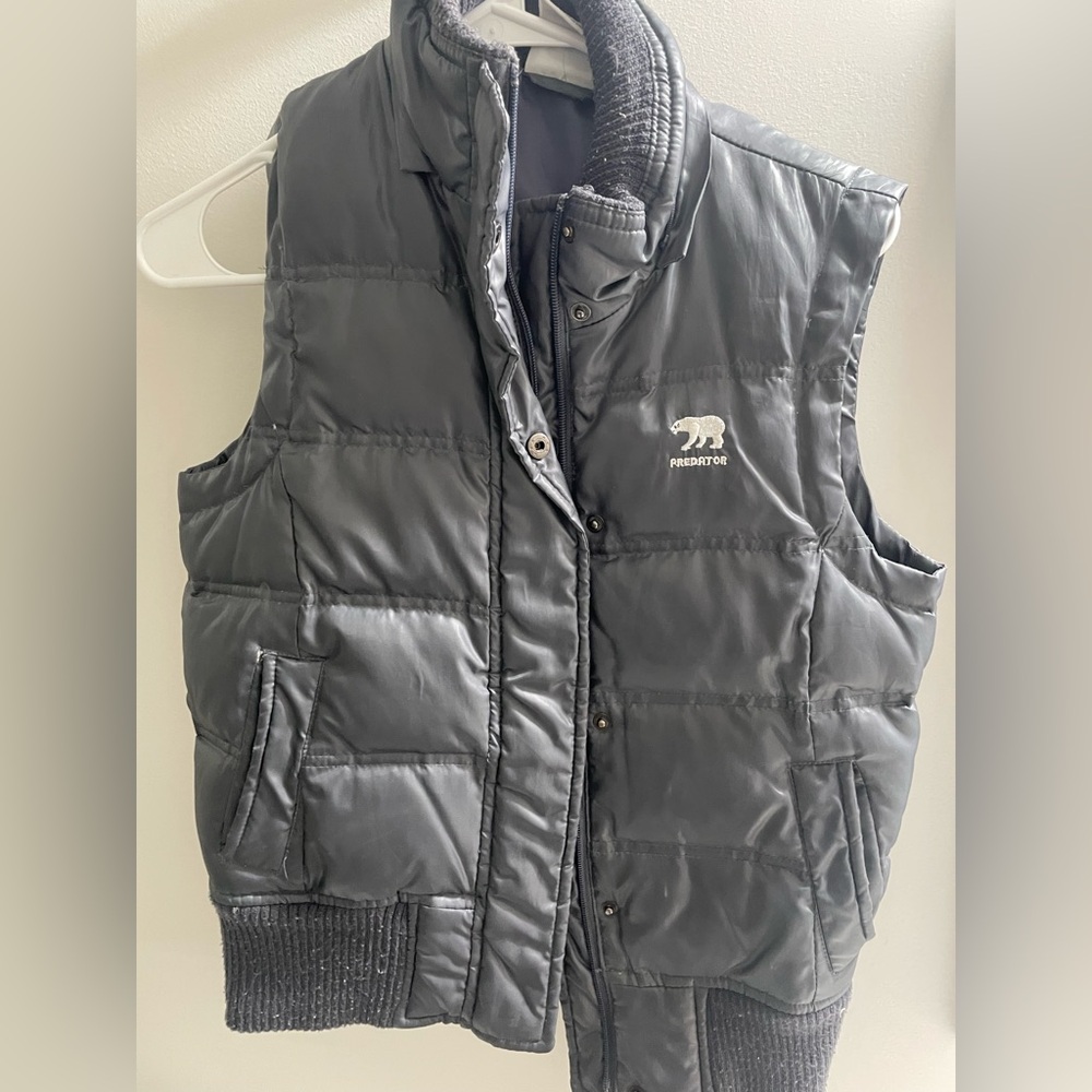 Predator Gray Puffer Vest